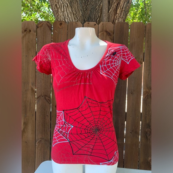 Vintage Spiderweb Pepe Jeans women's top size M. - Picture 1 of 11
